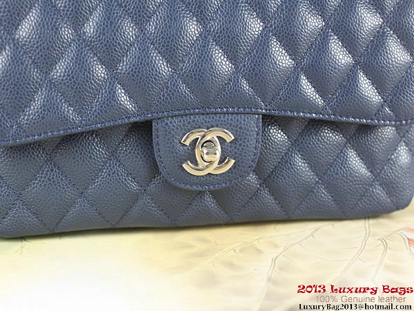Chanel 2.55 Classic Flap Bag RoyalBlue Original Cannage Patterns Leather Silver Chanel 2.55 Classic Flap Bag RoyalBlue Original Cannage Patterns Leather Silver