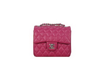 Chanel mini Classic Flap Bag Rose Sheepskin 1115 Silver Chanel mini Classic Flap Bag Rose Sheepskin 1115 Silver