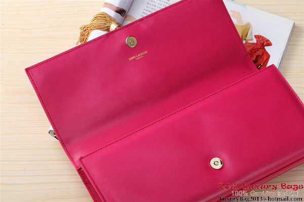 Yves Saint Laurent Classic Monogramme Tassel Clutch Bag Y041 Rose Yves Saint Laurent Classic Monogramme Tassel Clutch Bag Y041 Rose