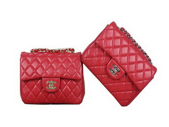 Chanel 1115 mini Classic Flap Bag Sheepskin Leather Red Chanel 1115 mini Classic Flap Bag Sheepskin Leather Red