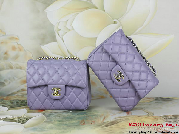 Chanel 1115 mini Classic Flap Bag Sheepskin Leather Violet Chanel 1115 mini Classic Flap Bag Sheepskin Leather Violet