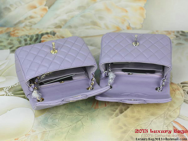 Chanel 1115 mini Classic Flap Bag Sheepskin Leather Violet Chanel 1115 mini Classic Flap Bag Sheepskin Leather Violet
