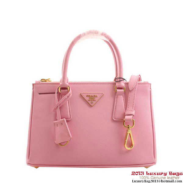 Prada BN2316 Pink Saffiano Calfskin Leather Small Bag