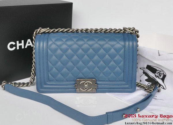 Boy Chanel Flap Shoulder Bag Original Sheepskin Leather A67086 Blue Boy Chanel Flap Shoulder Bag Original Sheepskin Leather A67086 Blue