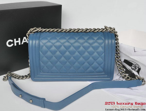 Boy Chanel Flap Shoulder Bag Original Sheepskin Leather A67086 Blue Boy Chanel Flap Shoulder Bag Original Sheepskin Leather A67086 Blue