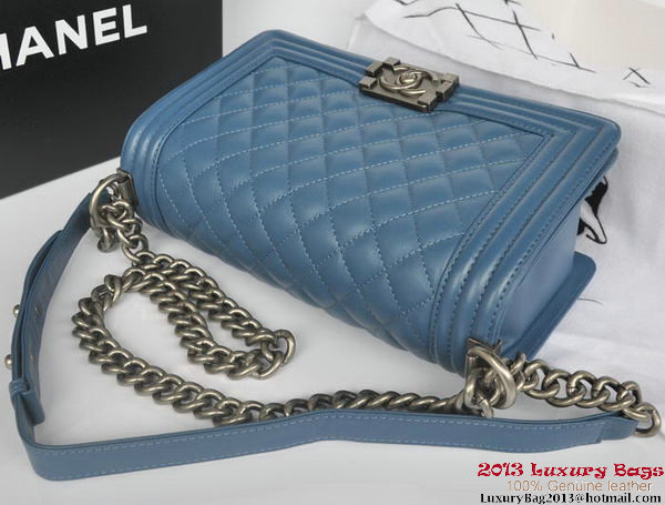 Boy Chanel Flap Shoulder Bag Original Sheepskin Leather A67086 Blue Boy Chanel Flap Shoulder Bag Original Sheepskin Leather A67086 Blue
