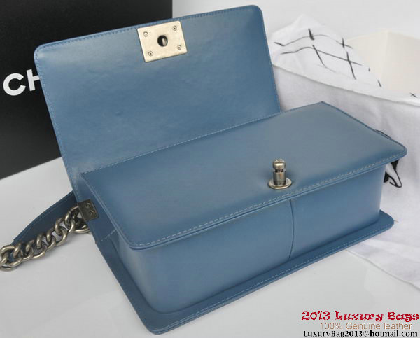 Boy Chanel Flap Shoulder Bag Original Sheepskin Leather A67086 Blue Boy Chanel Flap Shoulder Bag Original Sheepskin Leather A67086 Blue