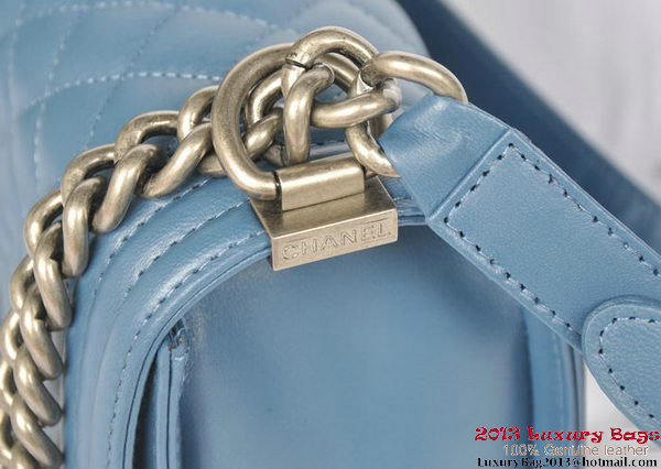 Boy Chanel Flap Shoulder Bag Original Sheepskin Leather A67086 Blue Boy Chanel Flap Shoulder Bag Original Sheepskin Leather A67086 Blue