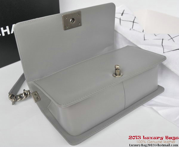 Boy Chanel Flap Shoulder Bag Original Sheepskin Leather A67086 Gray Boy Chanel Flap Shoulder Bag Original Sheepskin Leather A67086 Gray