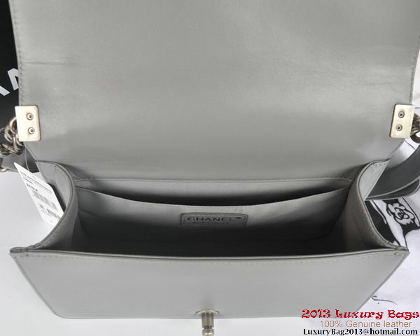 Boy Chanel Flap Shoulder Bag Original Sheepskin Leather A67086 Gray Boy Chanel Flap Shoulder Bag Original Sheepskin Leather A67086 Gray