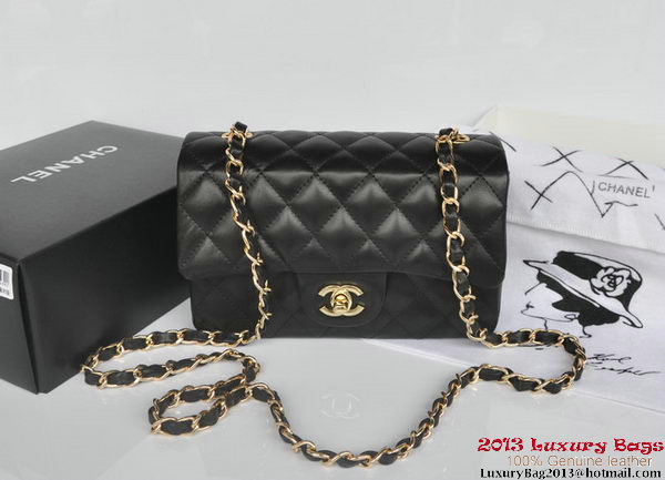 Chanel Classic Flap Bags Black Original Sheepskin Leather A1116 Gold Chanel Classic Flap Bags Black Original Sheepskin Leather A1116 Gold