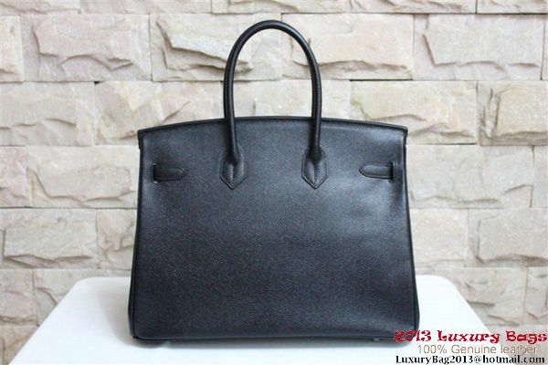Hermes Birkin 35CM Tote Bag Black Clemence Leather H6089 Silver/Gold Hermes Birkin 35CM Tote Bag Black Clemence Leather H6089 Silver/Gold