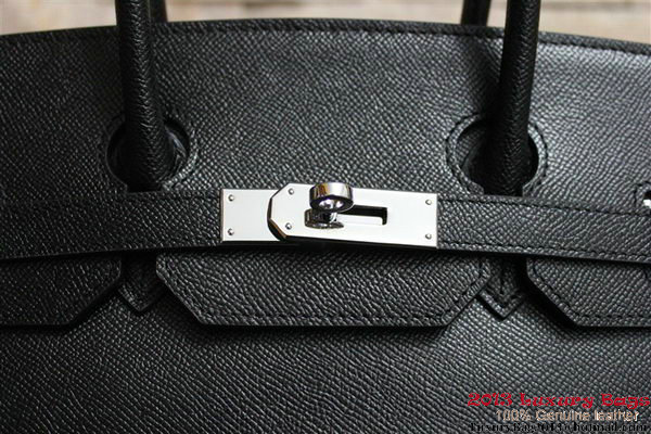 Hermes Birkin 35CM Tote Bag Black Clemence Leather H6089 Silver/Gold Hermes Birkin 35CM Tote Bag Black Clemence Leather H6089 Silver/Gold