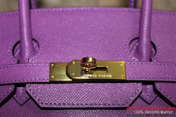 Hermes Birkin 35CM Tote Bag Purple Clemence Leather H6089 Gold Hermes Birkin 35CM Tote Bag Purple Clemence Leather H6089 Gold
