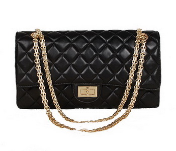 Chanel 1113 Classic Flap Bag Black Sheepskin Gold Chanel 1113 Classic Flap Bag Black Sheepskin Gold