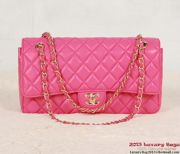 Chanel Classic Flap Bag 1113 Rose Sheepskin Gold Chanel Classic Flap Bag 1113 Rose Sheepskin Gold