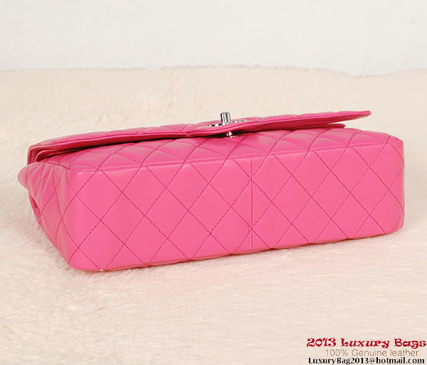 Chanel Classic Flap Bag 1113 Rose Sheepskin Silver Chanel Classic Flap Bag 1113 Rose Sheepskin Silver