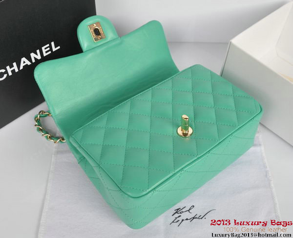 Chanel Classic Flap Bags Green Original Sheepskin Leather A1116 Gold Chanel Classic Flap Bags Green Original Sheepskin Leather A1116 Gold