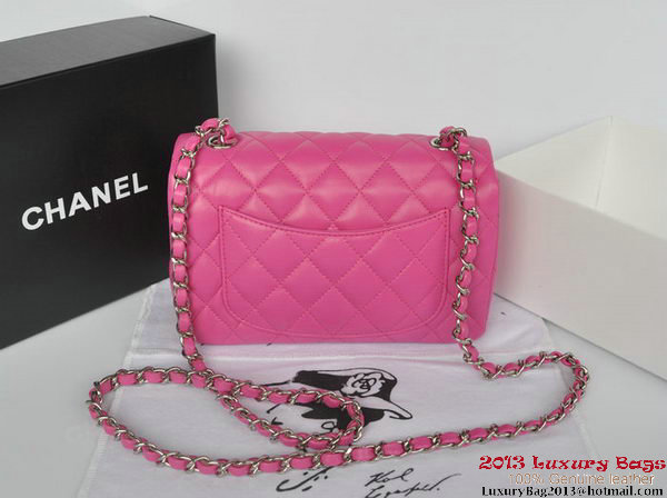 Chanel Classic Flap Bags Rose Original Sheepskin Leather A1116 Silver Chanel Classic Flap Bags Rose Original Sheepskin Leather A1116 Silver
