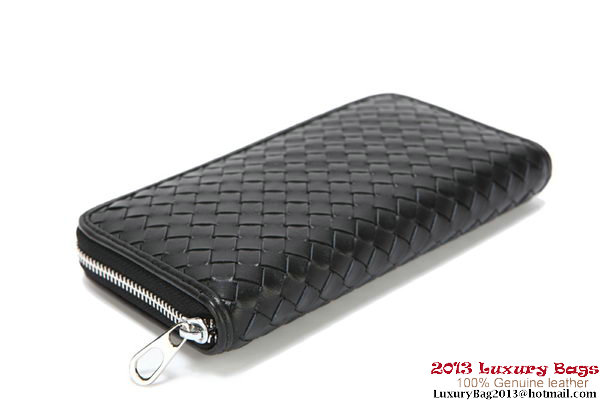 Bottega Veneta Intrecciato Nappa Zippy Wallet 115709-2 Black Bottega Veneta Intrecciato Nappa Zippy Wallet 115709-2 Black