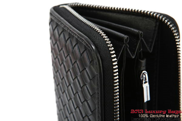 Bottega Veneta Intrecciato Nappa Zippy Wallet 115709-2 Black Bottega Veneta Intrecciato Nappa Zippy Wallet 115709-2 Black