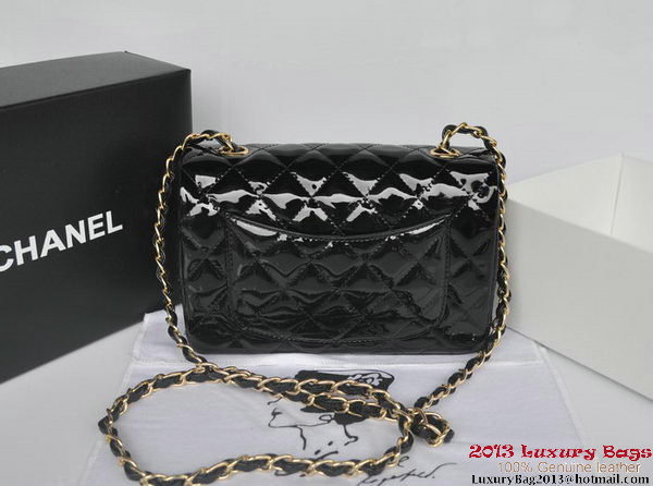 Chanel Classic Flap Bags Black Original Patent Leather A1116 Gold Chanel Classic Flap Bags Black Original Patent Leather A1116 Gold