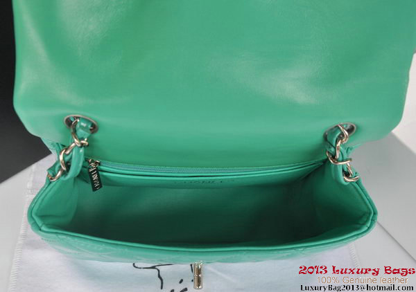 Chanel Classic Flap Bags Light Green Original Patent Leather A1116 Silver Chanel Classic Flap Bags Light Green Original Patent Leather A1116 Silver