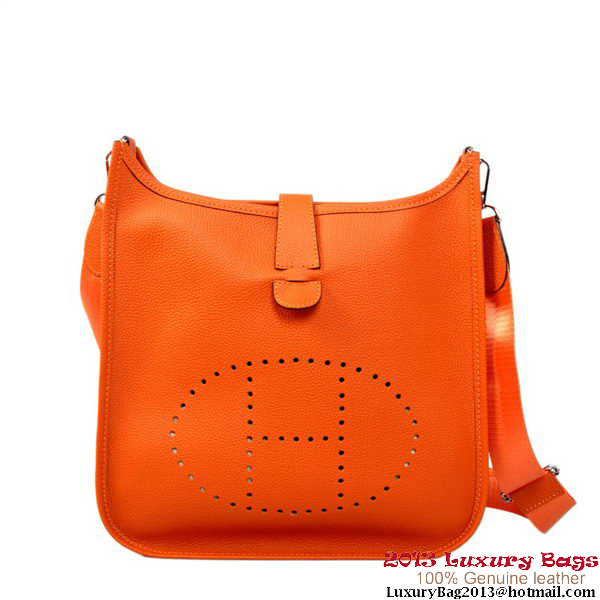 Hermes Evelyn Bag Calf Leather H1188 Orange Hermes Evelyn Bag Calf Leather H1188 Orange