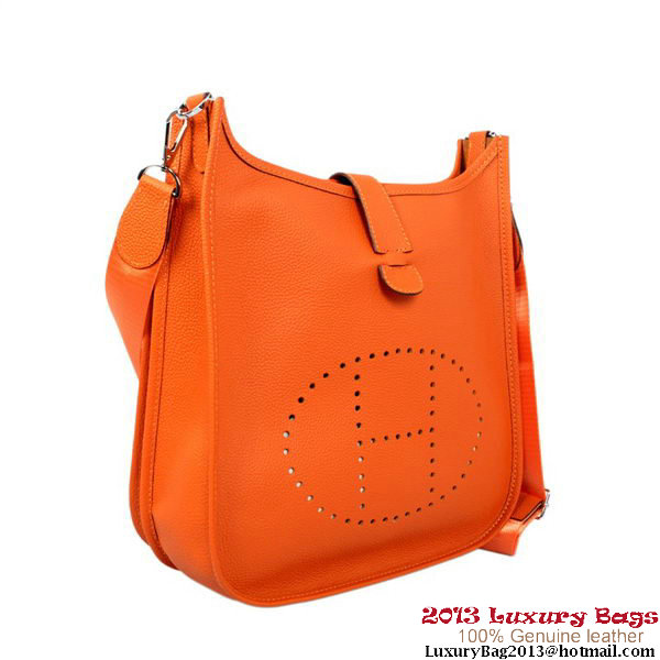 Hermes Evelyn Bag Calf Leather H1188 Orange Hermes Evelyn Bag Calf Leather H1188 Orange