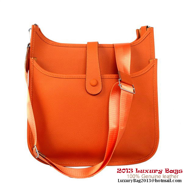 Hermes Evelyn Bag Calf Leather H1188 Orange Hermes Evelyn Bag Calf Leather H1188 Orange