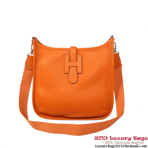 Hermes Evelyn Bag Original Calf Leather H1608 Orange Hermes Evelyn Bag Original Calf Leather H1608 Orange