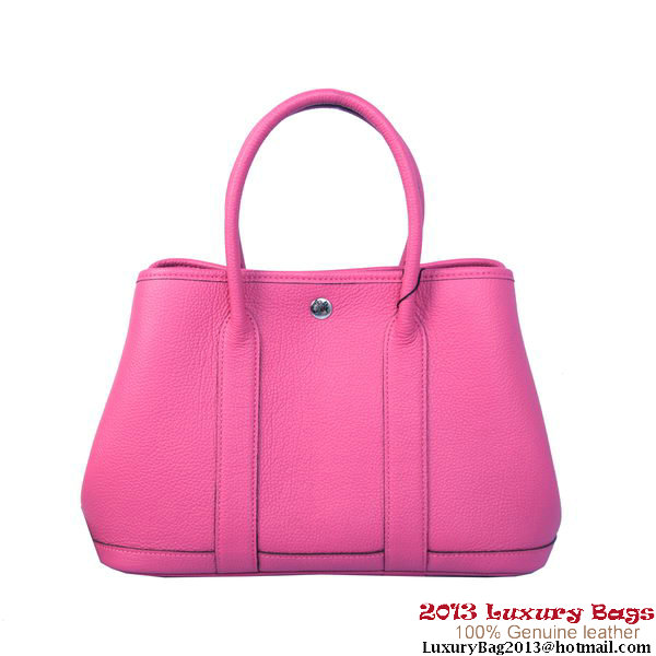 Hermes Garden Party 30CM Bag Calf Leather A1288 Rose