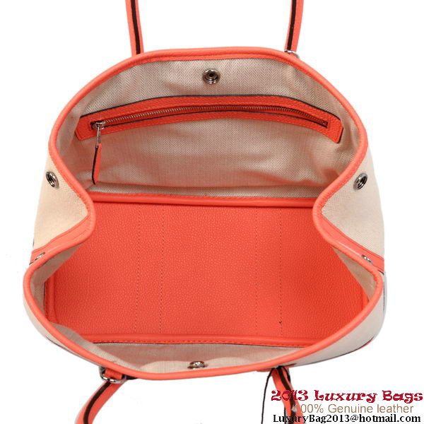 Hermes Garden Party 30CM Bag Canvas Leather A1288 Light Red Hermes Garden Party 30CM Bag Canvas Leather A1288 Light Red
