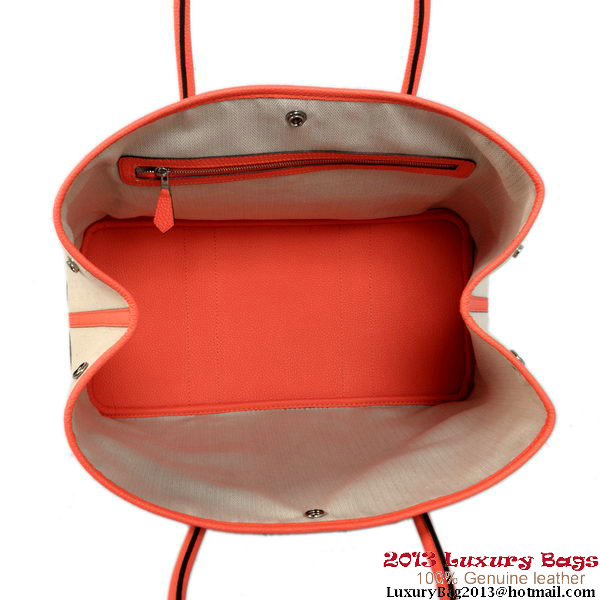Hermes Garden Party 36CM Bag Canvas Leather A1288 Light Red Hermes Garden Party 36CM Bag Canvas Leather A1288 Light Red