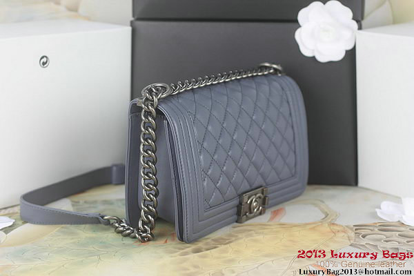 Boy Chanel Flap Shoulder Bag Original Sheepskin Leather A67025 Gray Boy Chanel Flap Shoulder Bag Original Sheepskin Leather A67025 Gray