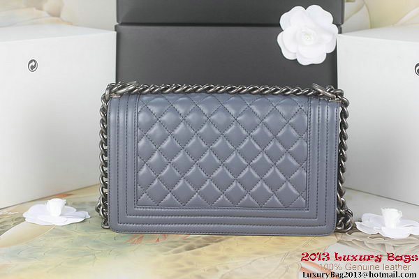 Boy Chanel Flap Shoulder Bag Original Sheepskin Leather A67025 Gray Boy Chanel Flap Shoulder Bag Original Sheepskin Leather A67025 Gray