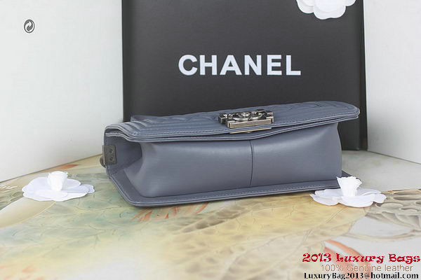 Boy Chanel Flap Shoulder Bag Original Sheepskin Leather A67025 Gray Boy Chanel Flap Shoulder Bag Original Sheepskin Leather A67025 Gray