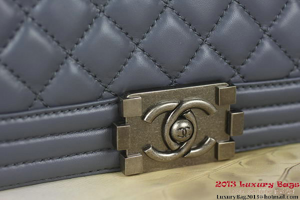 Boy Chanel Flap Shoulder Bag Original Sheepskin Leather A67025 Gray Boy Chanel Flap Shoulder Bag Original Sheepskin Leather A67025 Gray