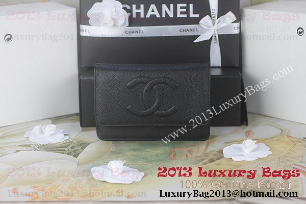 Chanel A48654 Black Original Grainy Leather mini Flap Bag