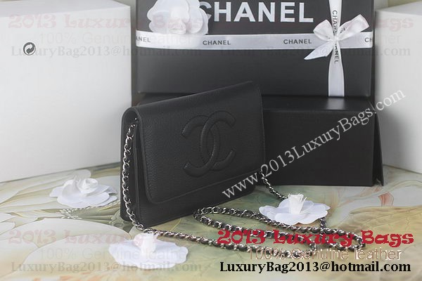 Chanel A48654 Black Original Grainy Leather mini Flap Bag