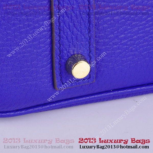 Hermes Birkin 30CM Tote Bag Blue Clemence Leather H6088 Gold Hermes Birkin 30CM Tote Bag Blue Clemence Leather H6088 Gold