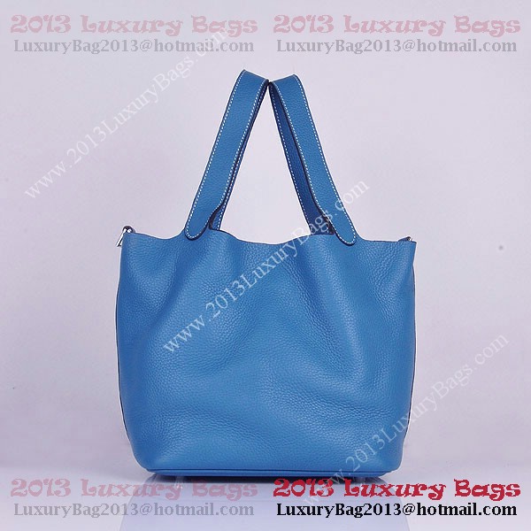 Hermes Picotin Lock MM Bag in Clemence Leather 8616 Blue Hermes Picotin Lock MM Bag in Clemence Leather 8616 Blue