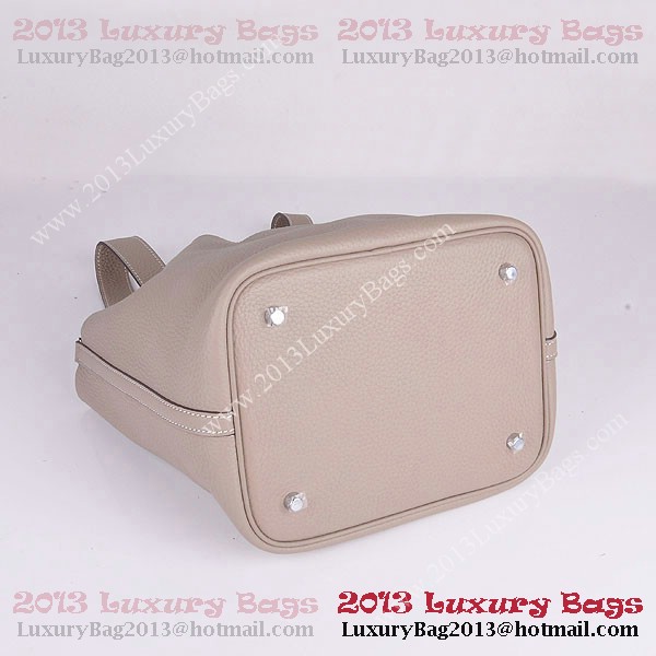 Hermes Picotin Lock MM Bag in Clemence Leather 8616 Gray Hermes Picotin Lock MM Bag in Clemence Leather 8616 Gray