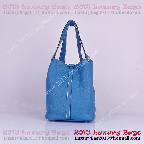 Hermes Picotin Lock PM Bag in Clemence Leather 8615 Blue Hermes Picotin Lock PM Bag in Clemence Leather 8615 Blue