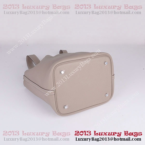 Hermes Picotin Lock PM Bag in Clemence Leather 8615 Gray Hermes Picotin Lock PM Bag in Clemence Leather 8615 Gray