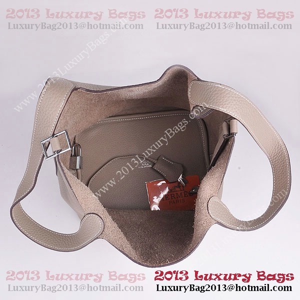 Hermes Picotin Lock PM Bag in Clemence Leather 8615 Gray Hermes Picotin Lock PM Bag in Clemence Leather 8615 Gray