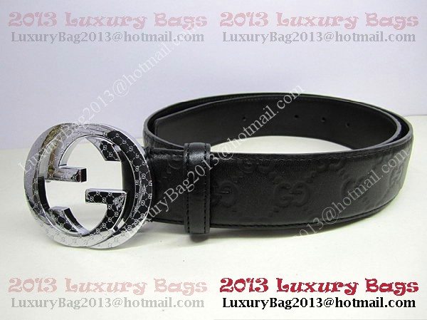 Gucci Belts GG028 Black Silver Gucci Belts GG028 Black Silver
