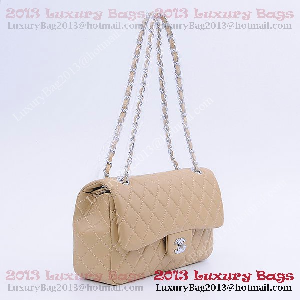 Chanel 2.55 Series Classic Flap Bag 1112 Apricot Sheepskin Silver Chanel 2.55 Series Classic Flap Bag 1112 Apricot Sheepskin Silver