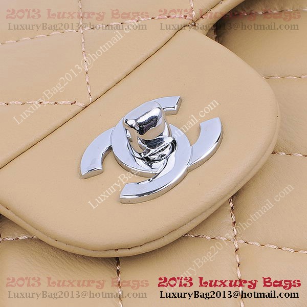 Chanel 2.55 Series Classic Flap Bag 1112 Apricot Sheepskin Silver Chanel 2.55 Series Classic Flap Bag 1112 Apricot Sheepskin Silver