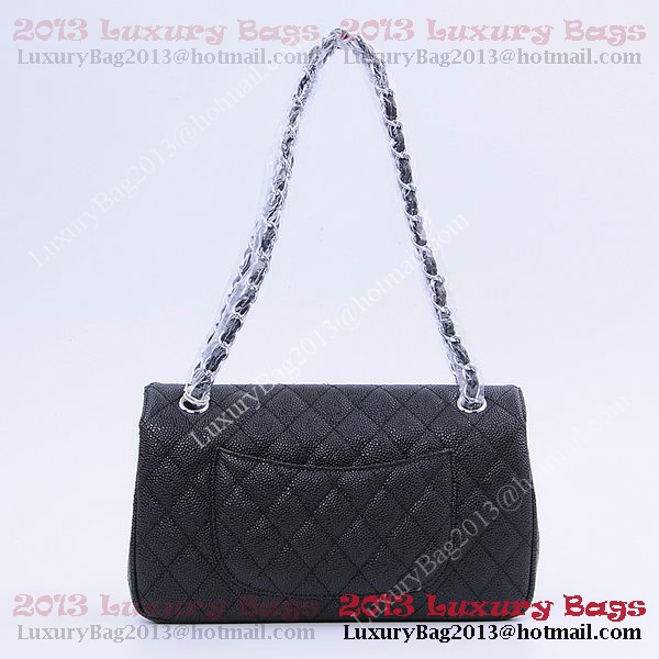 Chanel 2.55 Series Classic Flap Bag 1112 Black Cannage Pattern Silver Chanel 2.55 Series Classic Flap Bag 1112 Black Cannage Pattern Silver
